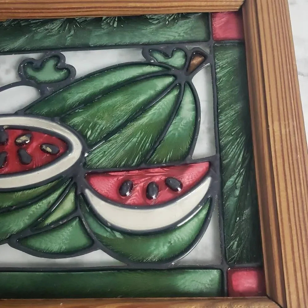 Vintage Glass Picture Watermelon‎ Wall Decor